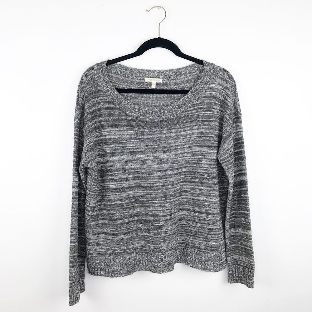 Eileen Fisher gray linen sweater Women’s Size M